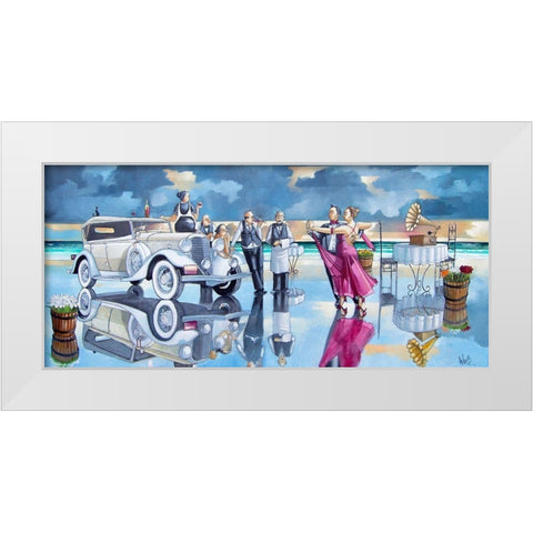 Dance Me to the End of Love White Modern Wood Framed Art Print by West, Ronald