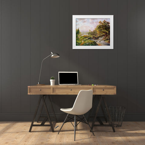 Summer Retreat White Modern Wood Framed Art Print by Strubel, Klaus