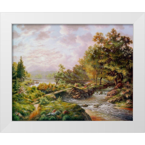 Summer Retreat White Modern Wood Framed Art Print by Strubel, Klaus