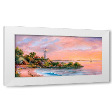 Cape Paradise White Modern Wood Framed Art Print by Strubel, Klaus