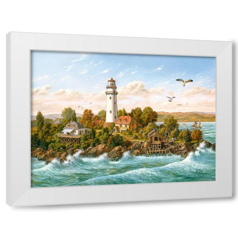 Midsummer Breeze White Modern Wood Framed Art Print by Strubel, Klaus