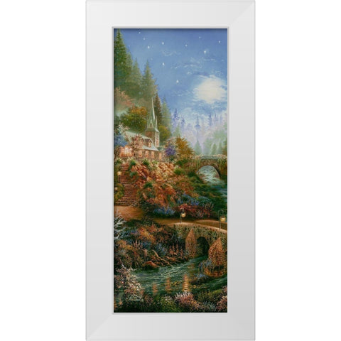 Moonlight Grace panel White Modern Wood Framed Art Print by Strubel, Klaus