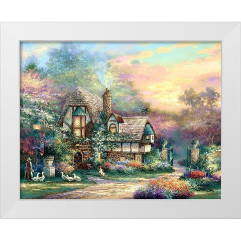 Weeks End Retreat White Modern Wood Framed Art Print by Lee, James