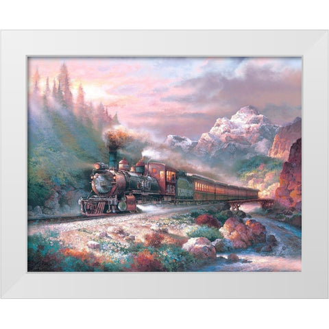 Canyon Railway White Modern Wood Framed Art Print by Lee, James