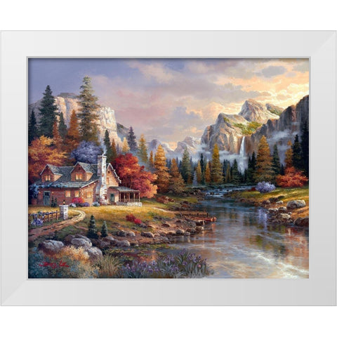 Home At Last White Modern Wood Framed Art Print by Lee, James