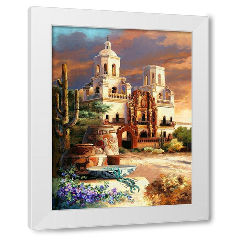 Mission Scene White Modern Wood Framed Art Print by Lee, James