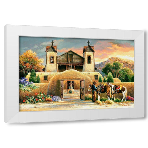 Mission Afternoon White Modern Wood Framed Art Print by Lee, James