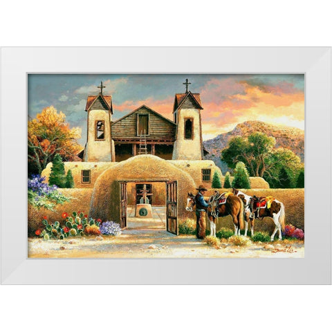 Mission Afternoon White Modern Wood Framed Art Print by Lee, James