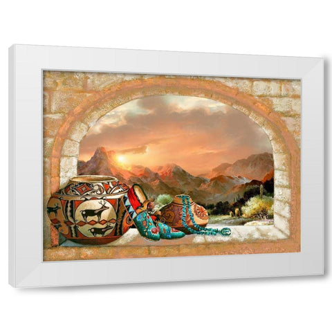 Pottery Arch White Modern Wood Framed Art Print by Lee, James