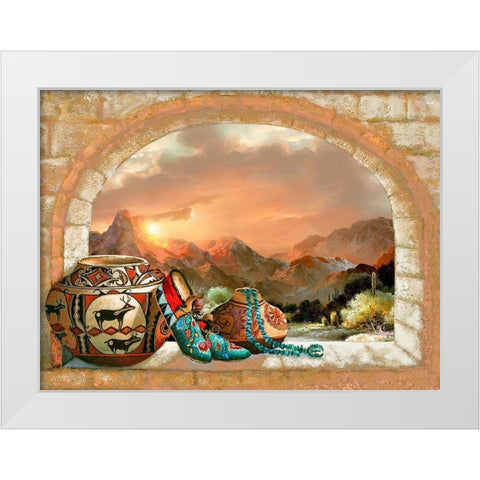 Pottery Arch White Modern Wood Framed Art Print by Lee, James