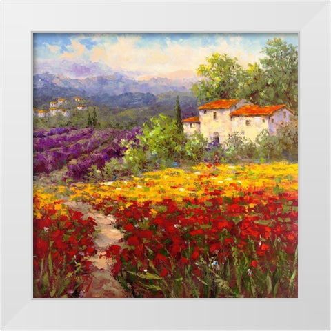 Fleur Du Pays II White Modern Wood Framed Art Print by Hulsey