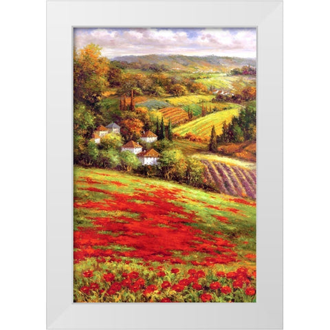 Valley View II White Modern Wood Framed Art Print by Hulsey