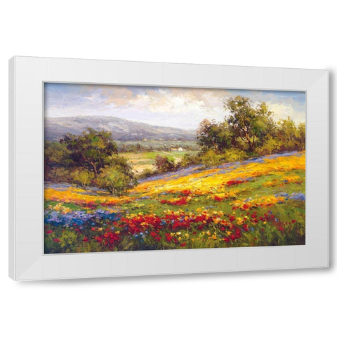 Campo Di Fiore I White Modern Wood Framed Art Print by Hulsey