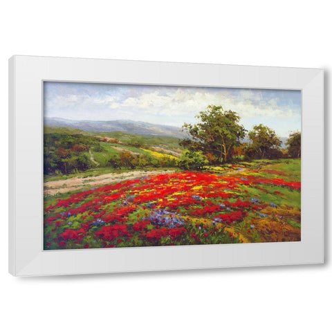 Campo Di Fiore II White Modern Wood Framed Art Print by Hulsey