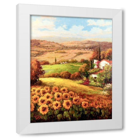 Italian Country Side White Modern Wood Framed Art Print by Hulsey