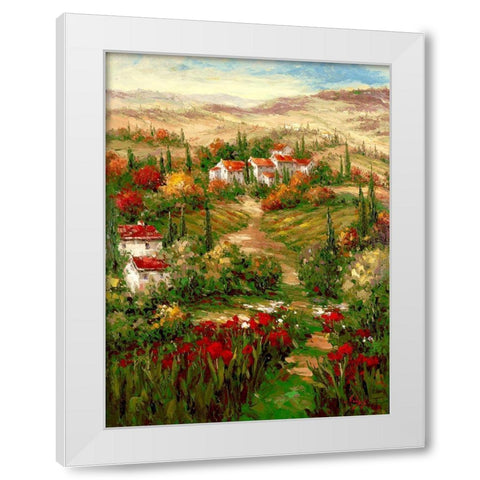 Tuscan Village White Modern Wood Framed Art Print by Hulsey