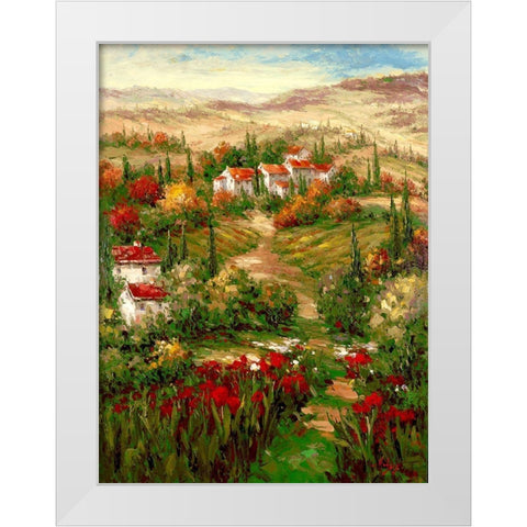 Tuscan Village White Modern Wood Framed Art Print by Hulsey
