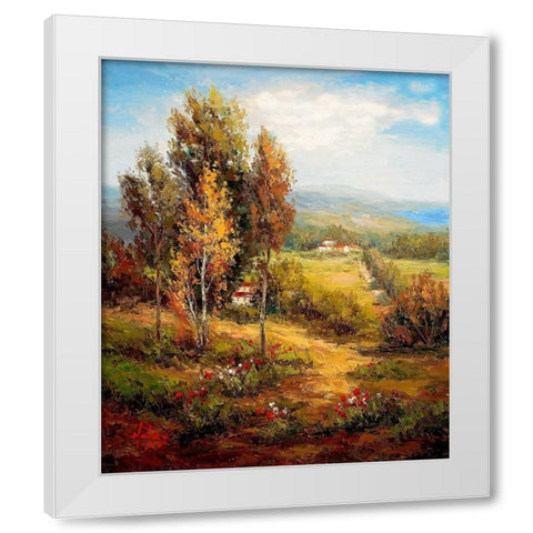 Road to Home White Modern Wood Framed Art Print by Hulsey