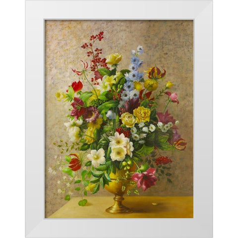 Fragrant Offerings White Modern Wood Framed Art Print by Welby