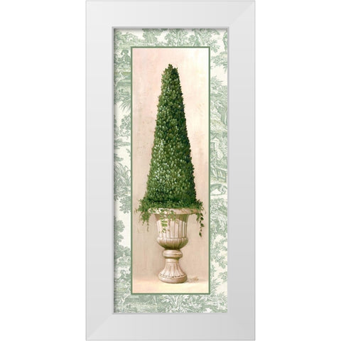 Ivy Topiary II White Modern Wood Framed Art Print by Welby