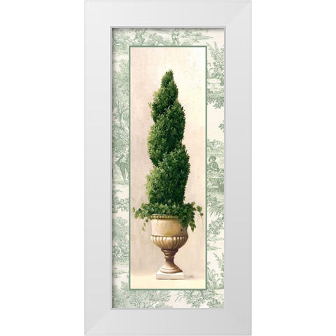 Ivy Topiary III White Modern Wood Framed Art Print by Welby