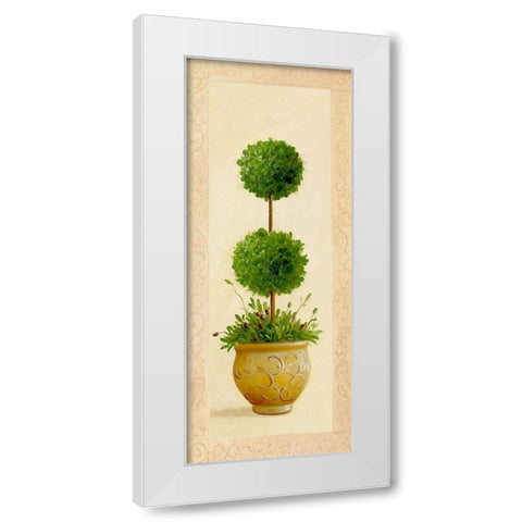 Ball Topiary II White Modern Wood Framed Art Print by Welby