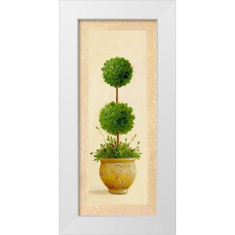 Ball Topiary II White Modern Wood Framed Art Print by Welby