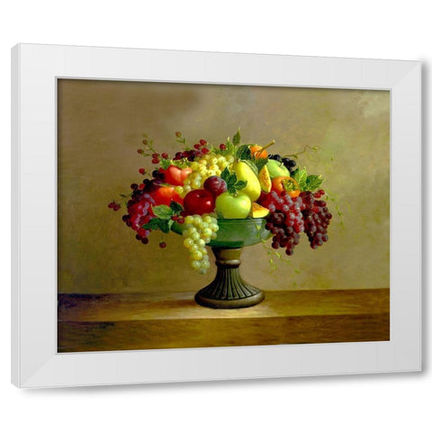 Fruit Bowl II White Modern Wood Framed Art Print by Welby