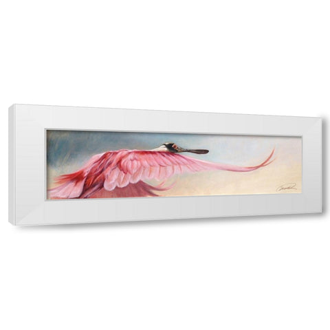 Wingspread Spoonbill White Modern Wood Framed Art Print by Campbell, Robert