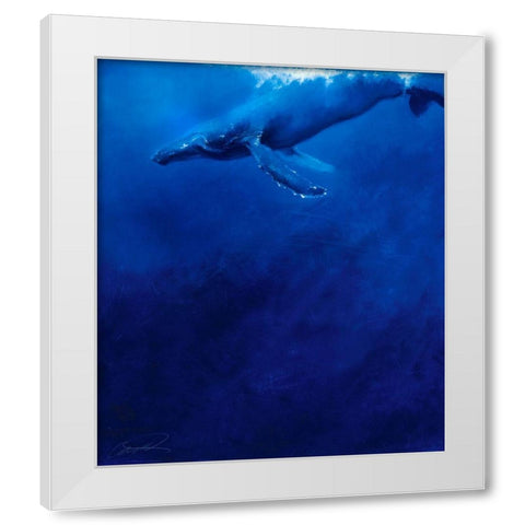 Humpback Song White Modern Wood Framed Art Print by Campbell, Robert