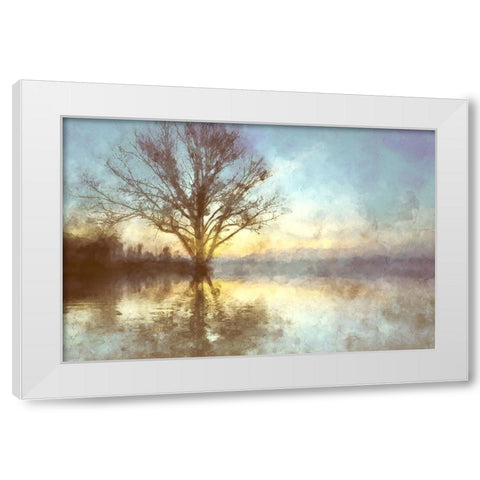 Misty Series #6 White Modern Wood Framed Art Print by Curinga, Kim