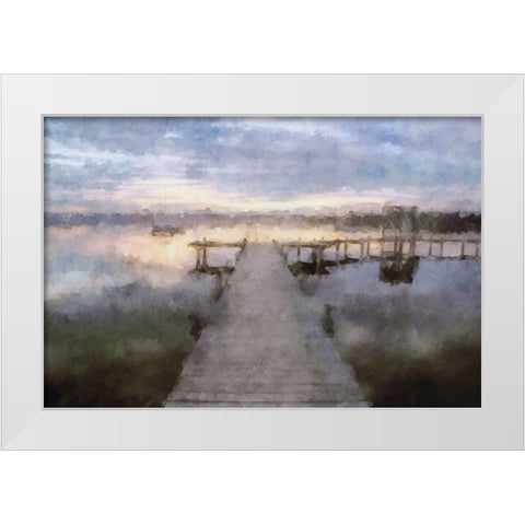 Piers Series #11 White Modern Wood Framed Art Print by Curinga, Kim