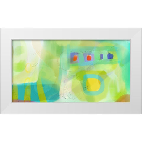 Roller Coaster White Modern Wood Framed Art Print by Naskrent, Delores