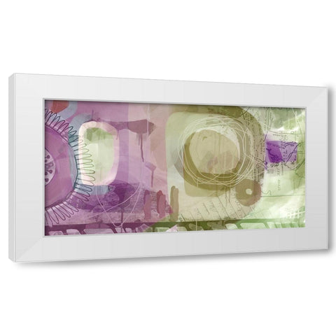 Walk in the Garden White Modern Wood Framed Art Print by Naskrent, Delores