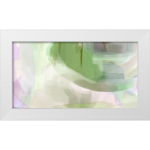 Fading Away White Modern Wood Framed Art Print by Naskrent, Delores
