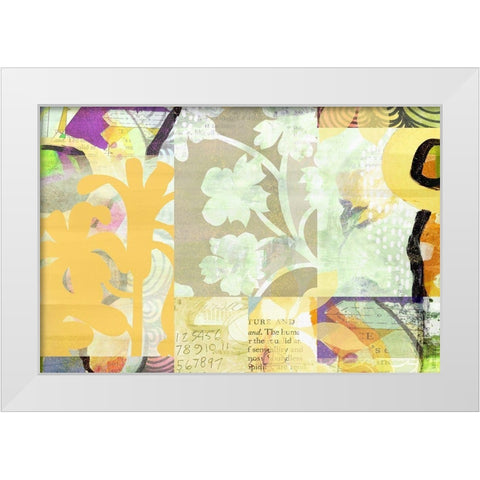 Tanglebrush White Modern Wood Framed Art Print by Naskrent, Delores