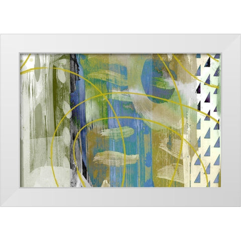Melting Pot White Modern Wood Framed Art Print by Naskrent, Delores