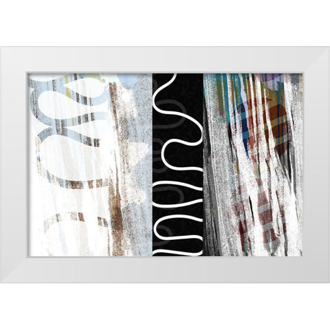Juncture  White Modern Wood Framed Art Print by Naskrent, Delores