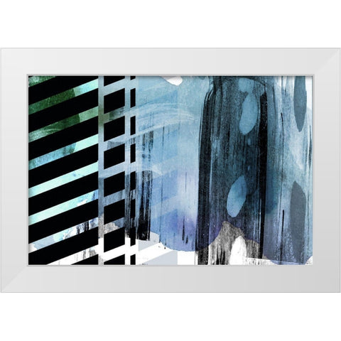 Split Second White Modern Wood Framed Art Print by Naskrent, Delores