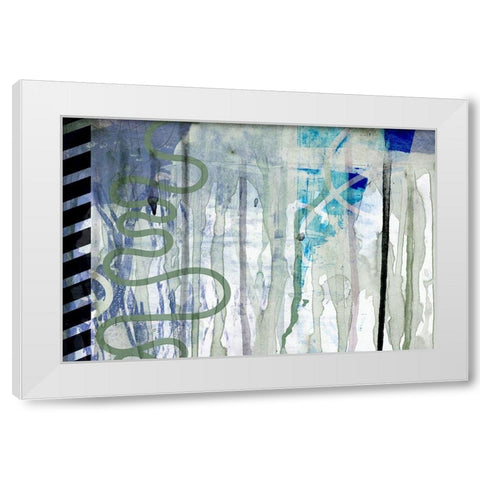 Nothing Flat White Modern Wood Framed Art Print by Naskrent, Delores