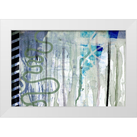 Nothing Flat White Modern Wood Framed Art Print by Naskrent, Delores