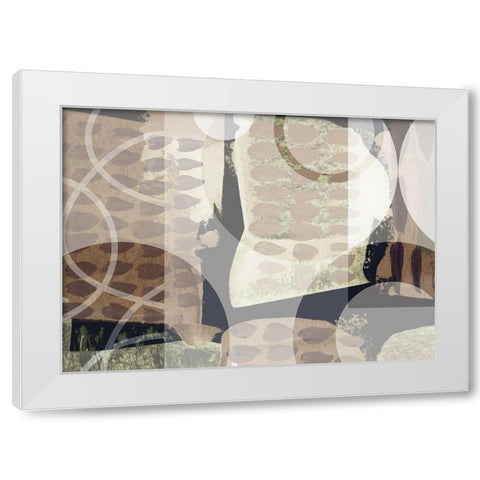 Medley White Modern Wood Framed Art Print by Naskrent, Delores