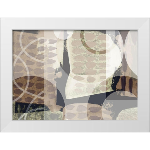 Medley White Modern Wood Framed Art Print by Naskrent, Delores