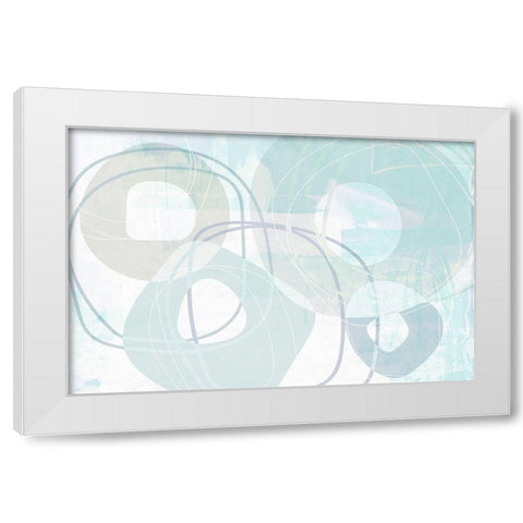 Corona White Modern Wood Framed Art Print by Naskrent, Delores