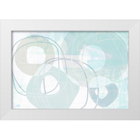 Corona White Modern Wood Framed Art Print by Naskrent, Delores