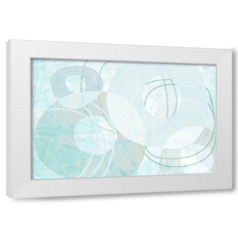 Orbital White Modern Wood Framed Art Print by Naskrent, Delores