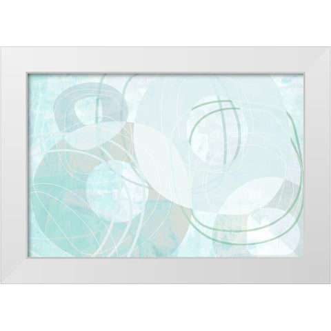 Orbital White Modern Wood Framed Art Print by Naskrent, Delores