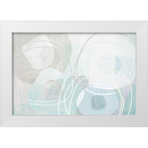 Perimeter White Modern Wood Framed Art Print by Naskrent, Delores