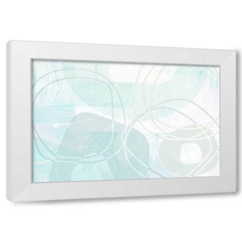 Halo White Modern Wood Framed Art Print by Naskrent, Delores