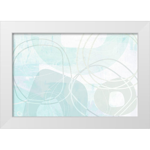 Halo White Modern Wood Framed Art Print by Naskrent, Delores